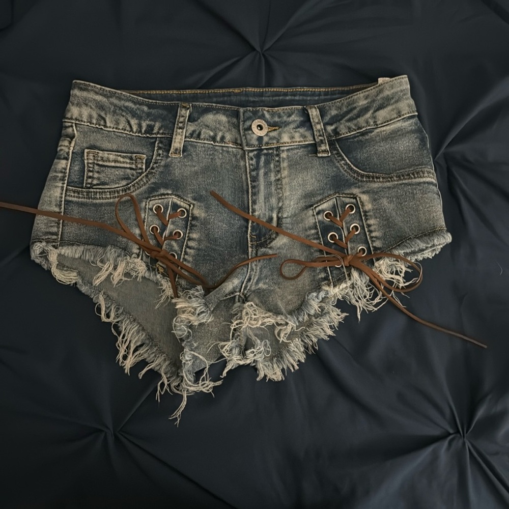 Frayed Draw String Shorts